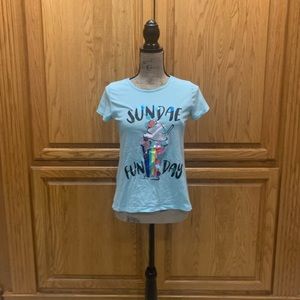 blue ice cream shirt